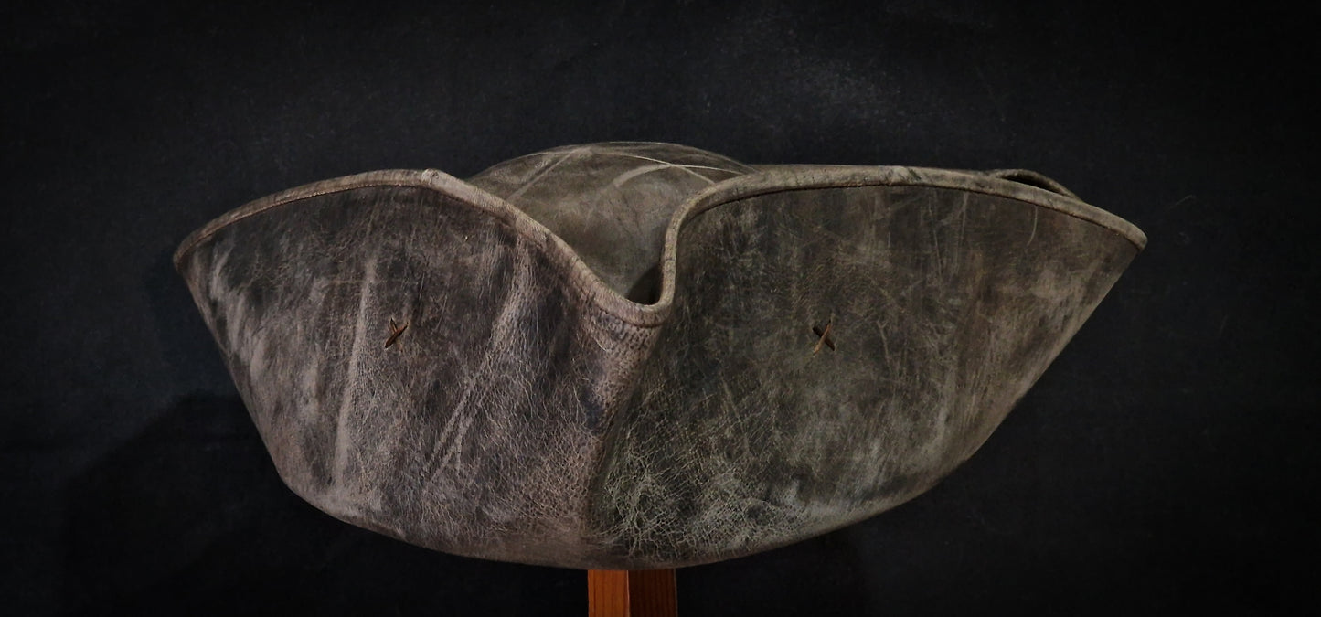 Leather Captain Jack tricorn hat