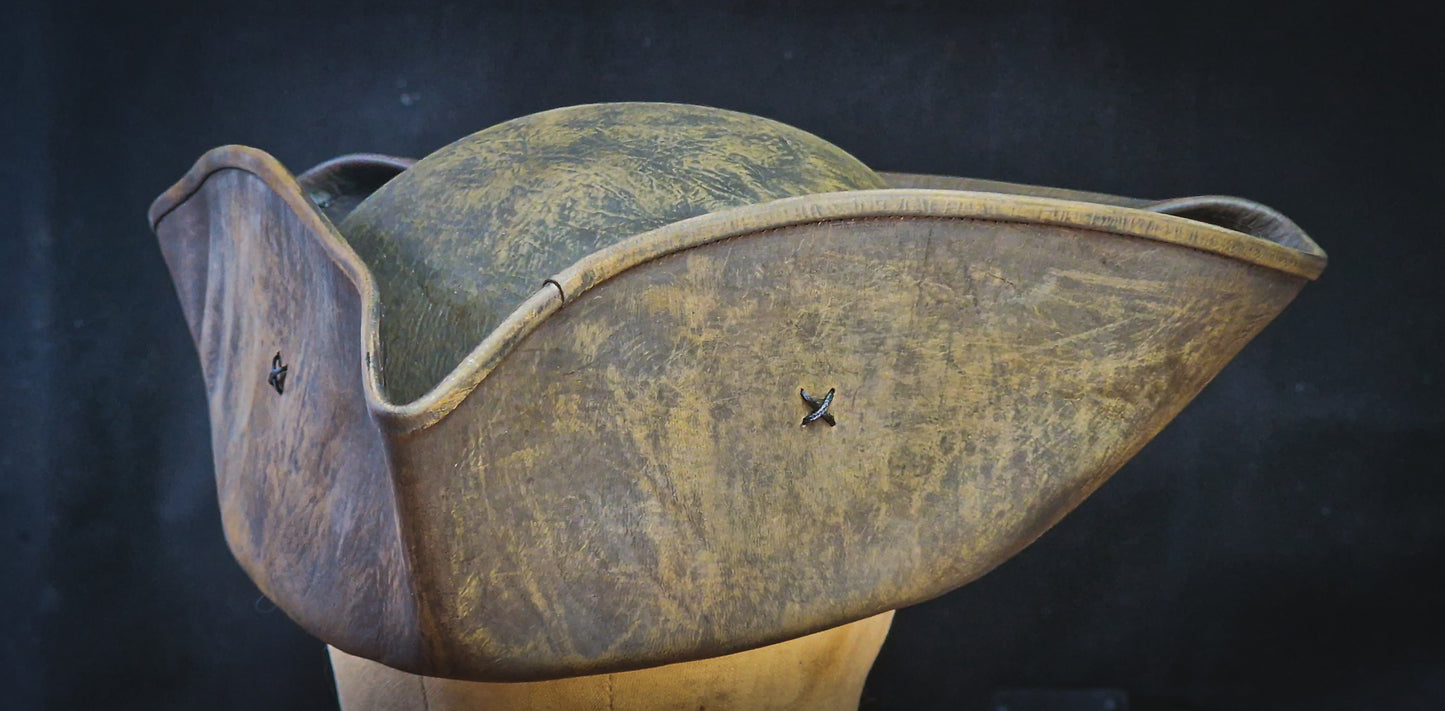 Leather Captain Jack tricorn hat