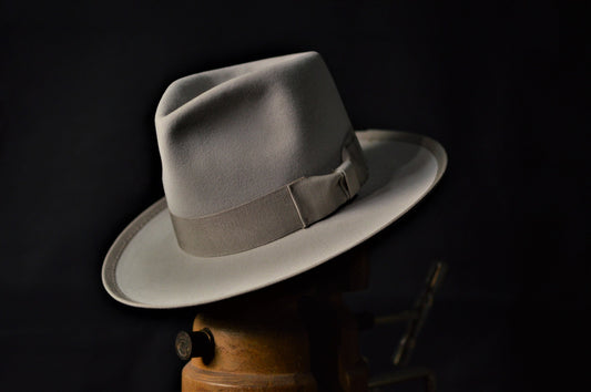 Grey Johnny Depp fur felt fedora