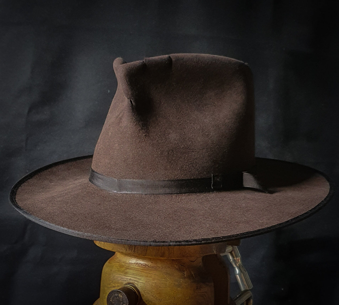 Johnny Depp Brown fedora 100% rabbit fur felt. Hand made to order