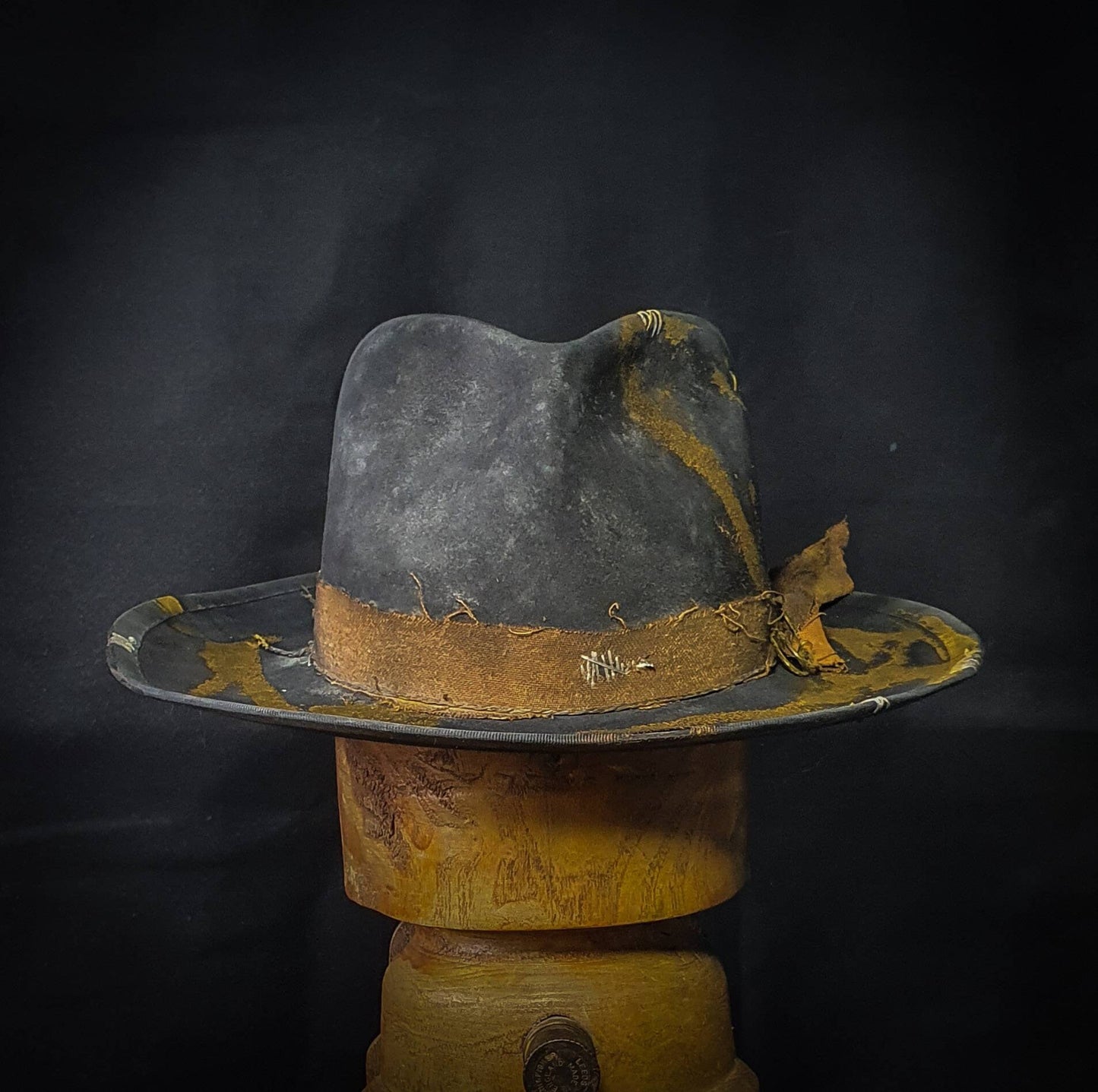 Prospector -distressed fedora, hand made to measure