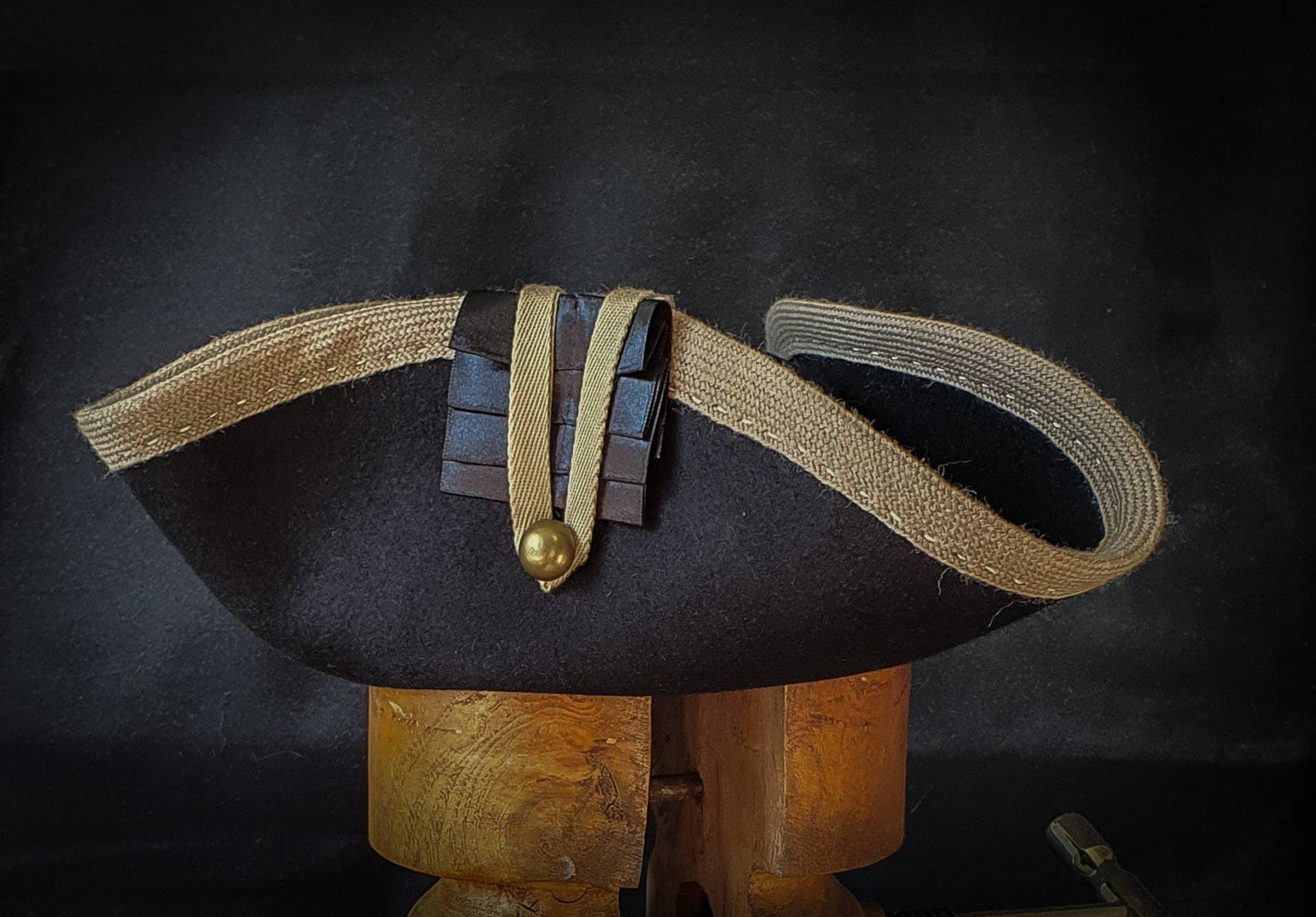 Redcoat tricorn hat, pirate hat. Custom made.