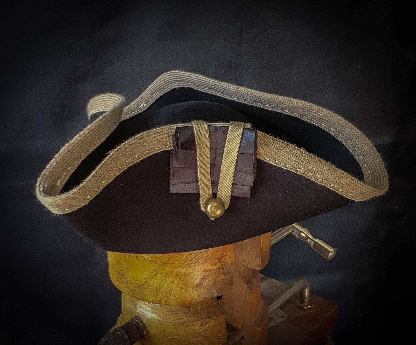 Redcoat tricorn hat, pirate hat. Custom made.