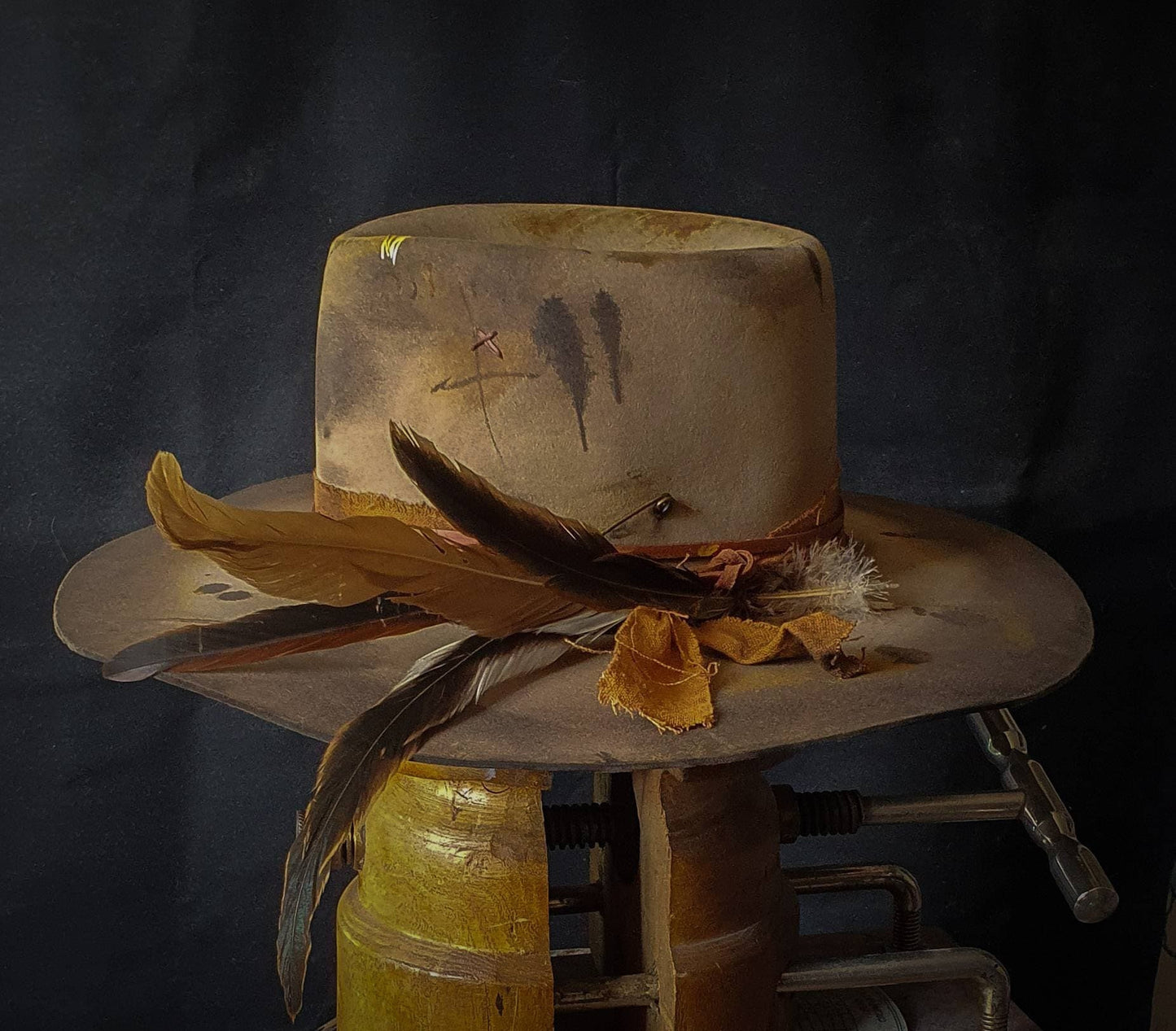 The Wanderer - Distressed custom fedora hat