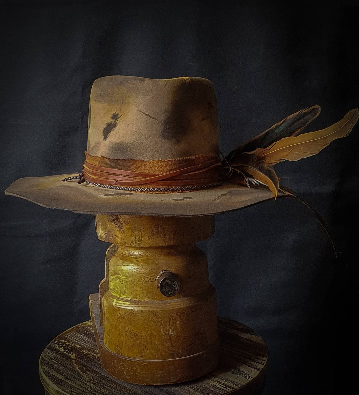 The Wanderer - Distressed custom fedora hat