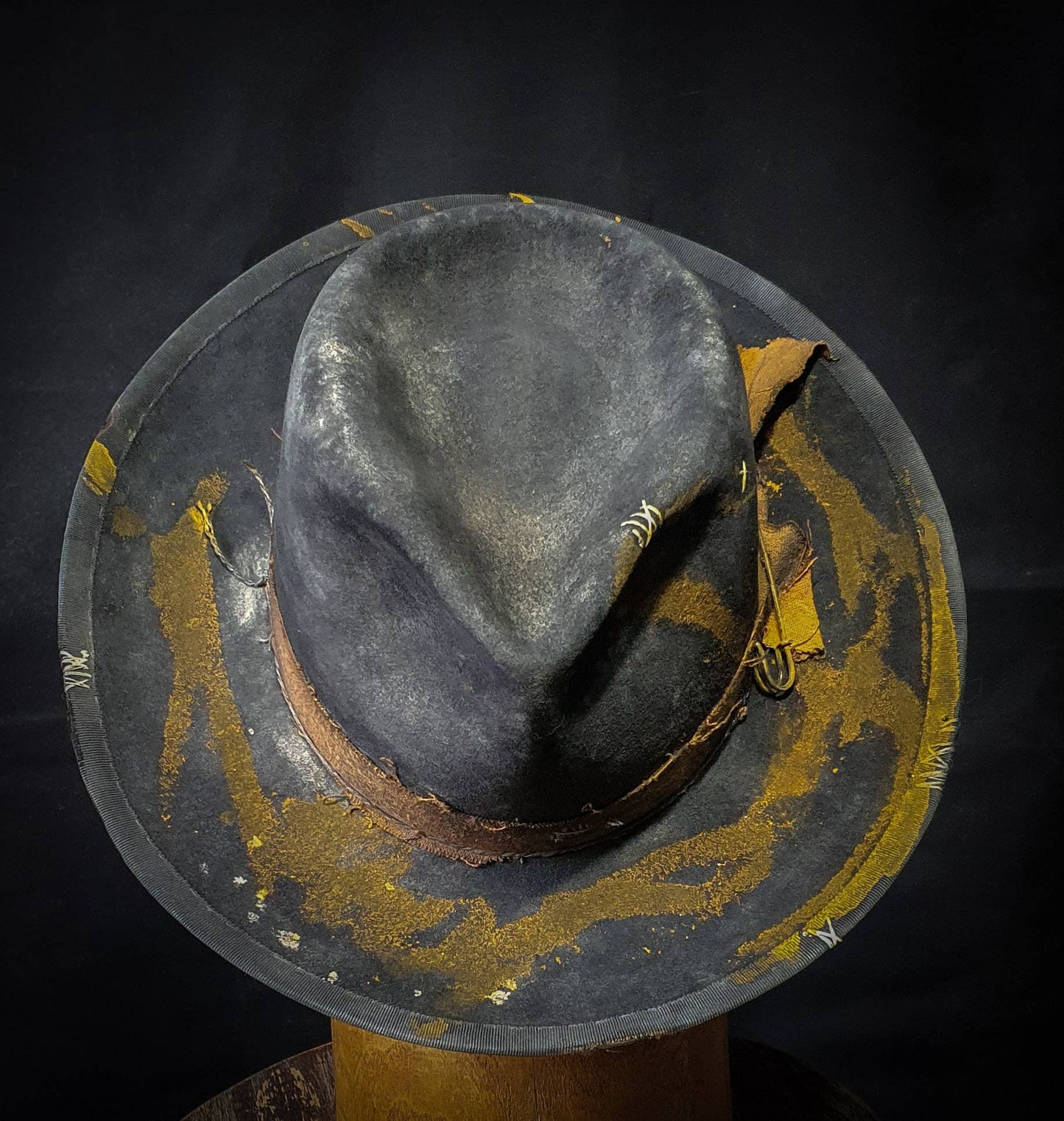 Prospector -distressed fedora, hand made to measure